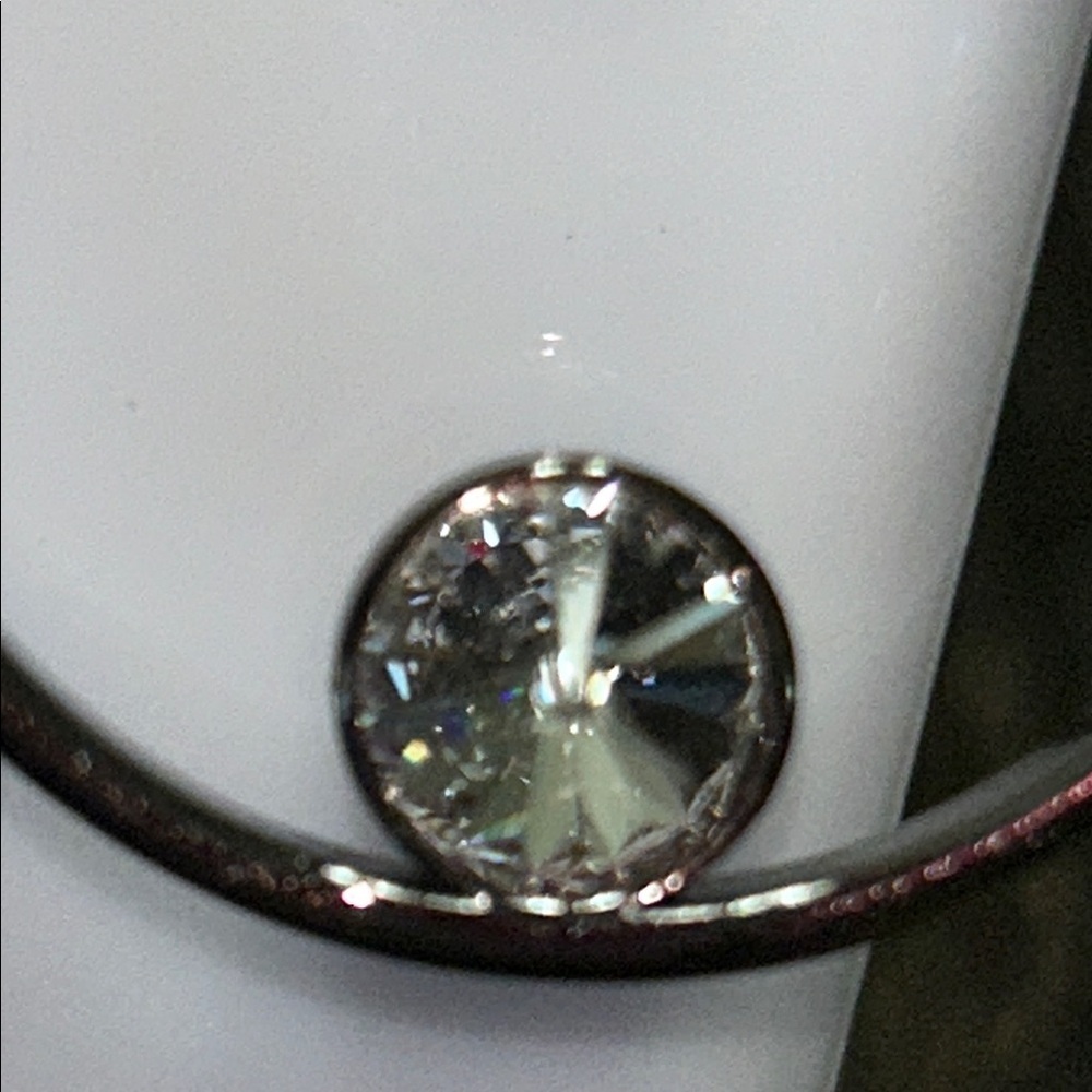 White House Black Market Black Necklace with Crystal Accents - Picture 6 of 6
